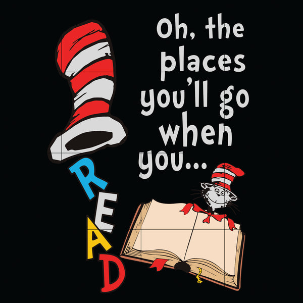 Dr. Seuss Quote svg, Reading Book , dr svg, png, dxf, eps digital file DR05012138