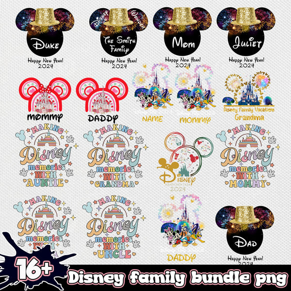 Disney family 2024 png bundle