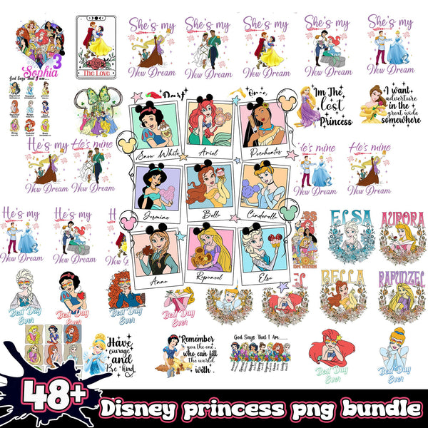 Disney princess 2024 png bundle