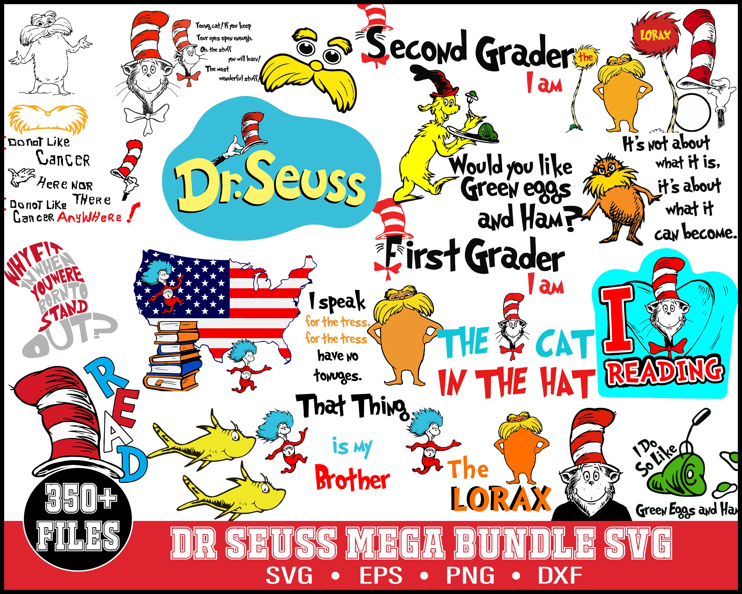 350+ Dr. Seuss Quote Svg, Dr. Seuss Svg, Dr. Seuss Saying Svg – Digital Hub