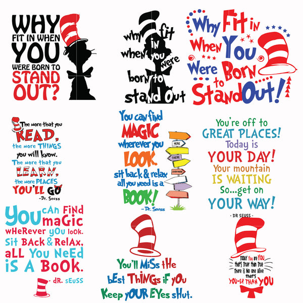 Dr. Seuss Quote Svg, Dr. Seuss Svg, Dr. Seuss Saying Svg, You can find magic wherever you look , Svg Dr_bundle_16