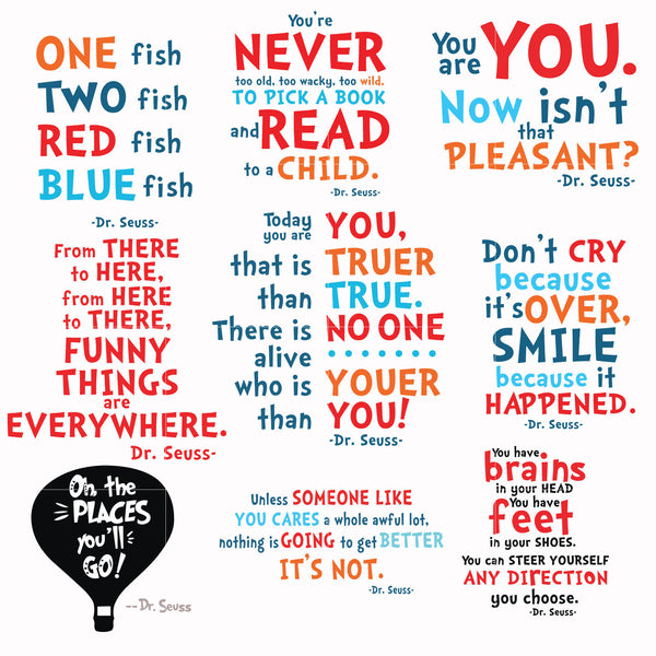 Dr. Seuss Quote Svg, Dr. Seuss Svg, Dr. Seuss Saying Svg, One Fish Two Fish Red Fish Blue Fish, Svg Dr_bundle_9