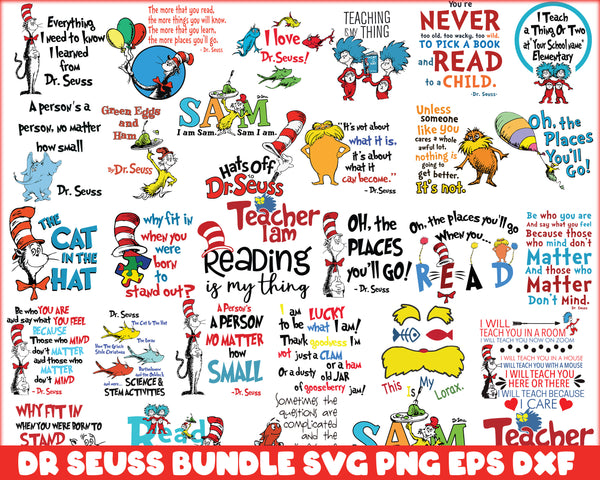 Dr Seuss svg bundle, cat In the Hat svg, Dr Seuss Hat svg ,Green Eggs And Ham Svg, Dr Seuss for Teachers Svg (13)