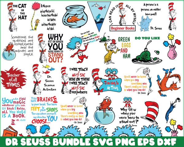 Dr Seuss svg bundle, cat In the Hat svg, Dr Seuss Hat svg ,Green Eggs And Ham Svg, Dr Seuss for Teachers Svg (14)