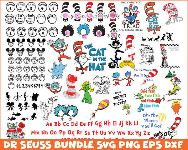 Dr Seuss svg bundle, cat In the Hat svg, Dr Seuss Hat svg ,Green Eggs And Ham Svg, Dr Seuss for Teachers Svg (5)