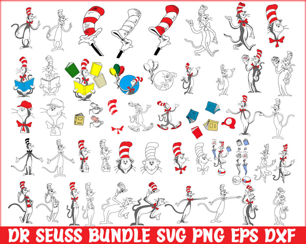 Dr Seuss svg bundle, cat In the Hat svg, Dr Seuss Hat svg ,Green Eggs And Ham Svg, Dr Seuss for Teachers Svg (7)