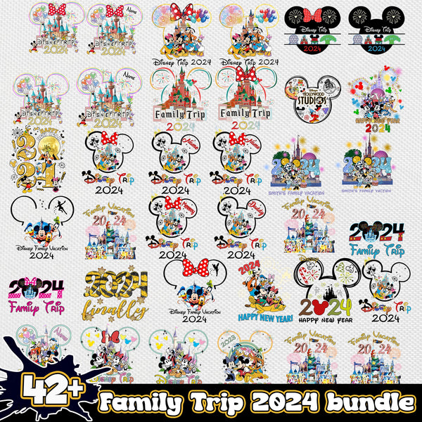 Disney Family Trip 2024 png bundle