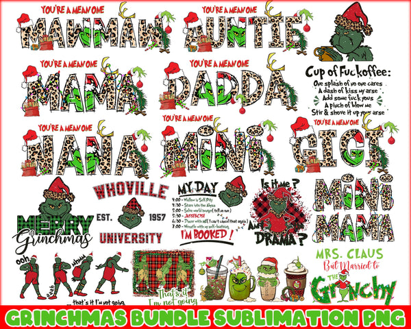 Merry Grinchmas Png, Chrismtas Svg, Tshirt PNG, Merry Christmas PNG, Sublimation Shirt - CRM29112205