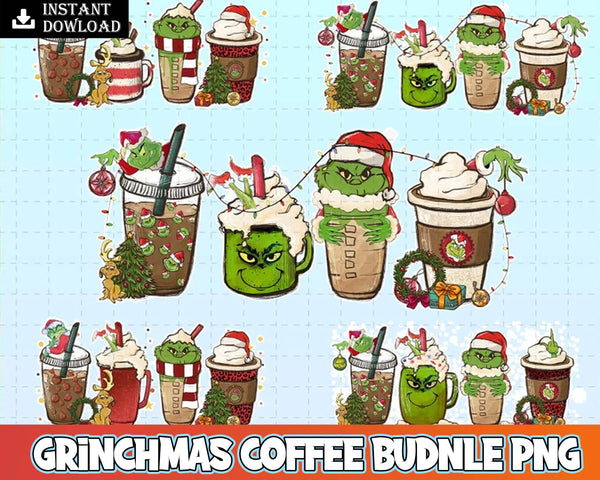 Grinchtmas Coffee Drink Png, Funny Grinchmas Png, Christmas Candy Png, Christmas Drink Design, Cane Sweets, Ginger