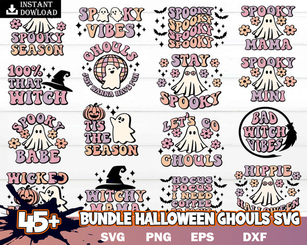 45+ Halloween Ghouls Svg, Eps, Dxp, Png, Sublimation Design, Download, SVG files for cricut, Hight Quality, Instant Download