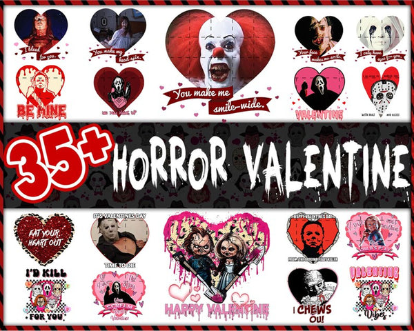 35+ Horror Valentine PNG Bundle, Valentine's Day Horror Character, Valentine Horror Png, Valentine Horror Movie Png