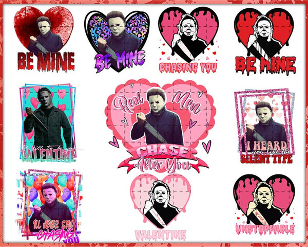 10+ Horror Valentine Png Bundle, Valentine's Day Horror Character Png, Horror Movie Png, I Heard You Like The Silent Type
