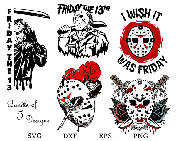 Jason SVG cut files bundle, Horror SVG cut file, Friday the 13th