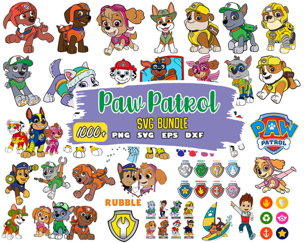 1000+ Paw Patrol SVG Bundle, Bundle svg, eps, png, dxf 2.0