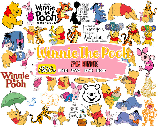 Winnie The Pooh svg, Winnie The Pooh bundle, Disney Svg, Pooh Bear svg, trigger svg, igor, piglet svg Pooh Bear Cricut