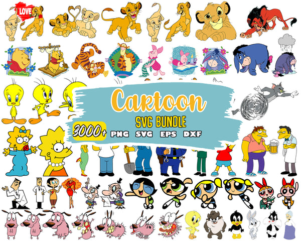 3000 Cartoon Images SVG, Clipart, SVG Bundle, SVG for Tshirts, Looney Tune svg, svg Cartoon Bundle