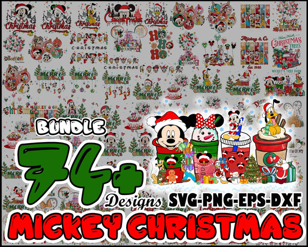74+ Mickey Santa Svg Bundle | Christmas Png | Bundles for Cricut | CRM25112201 | File for Cricut | High Quality