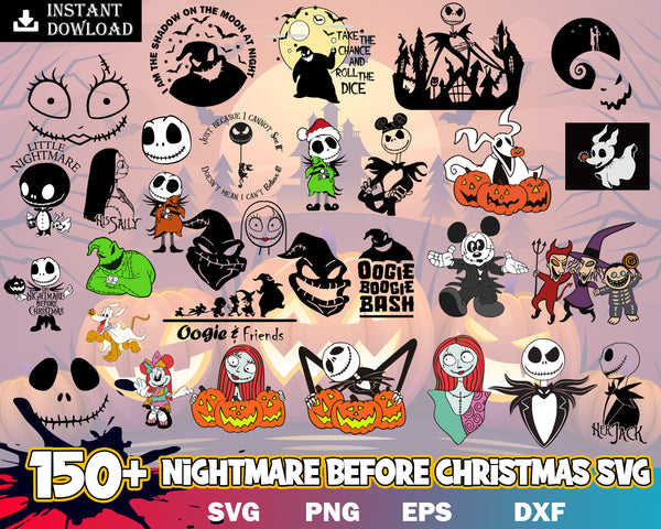 150+ Halloween Svg, Png, Eps, Dxf, Scary Svg, Nightmare Before Christmas svg, Sublimation Design, Download, Svg files for cricut