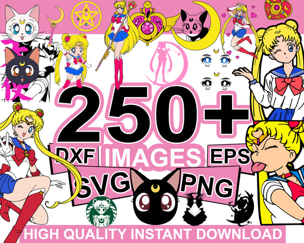 250+ Sailor Moon SVG Bundle 3.0