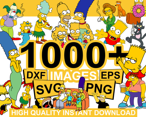 1000+ Simpsons bundle svg Digtial File