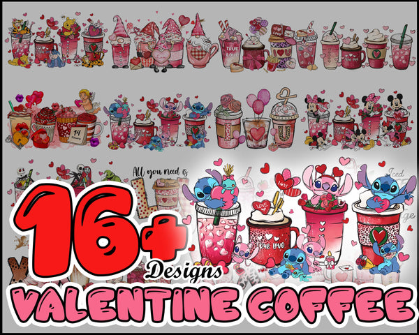 16+ Valentine Coffee Png Sublimation Valentines Day PNG Bundle - VLT19122201
