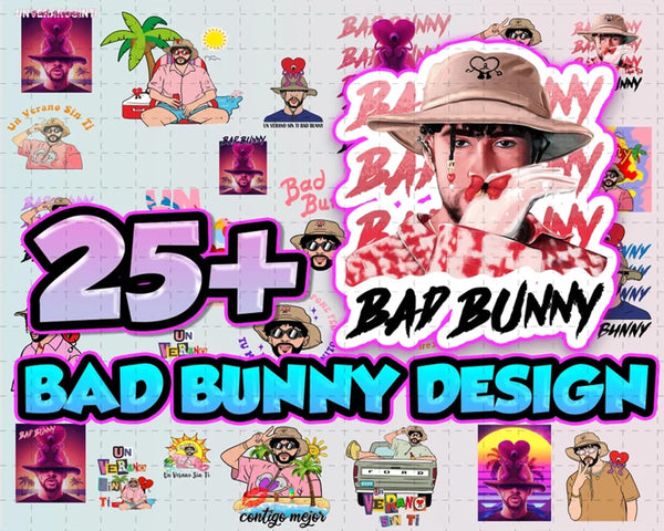 Bad Bunny Bundle PNG , Bundle bad bunny - Digital download