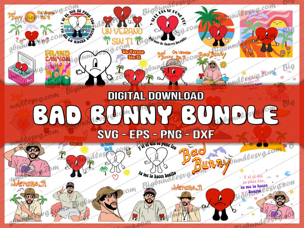 Bad Bunny SVG,Bundle bad bunny svg, digital download