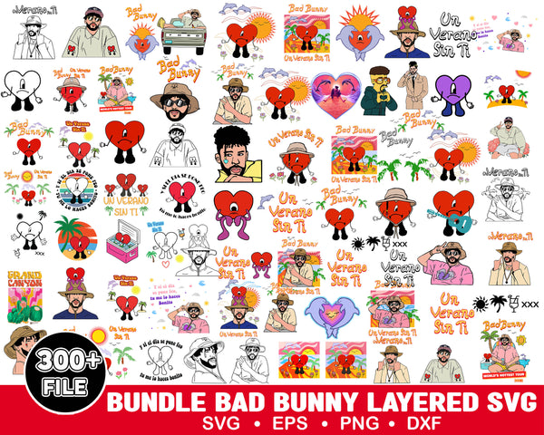 300+ File New Bad Bunny SVG,Bundle bad bunny svg, digital download