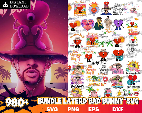 950+ File New Bad Bunny SVG,Bundle bad bunny svg, digital download