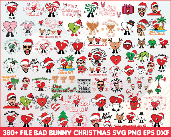 380+ Bad Bunny Christmas svg, Bad Bunny Xmas, Una Navidad Sin Ti High Quality, Instant Download