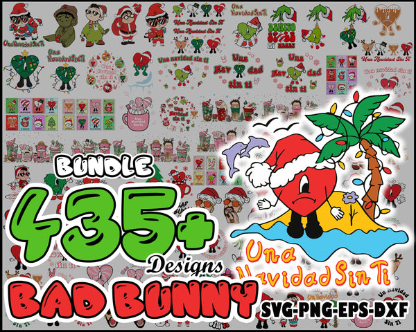 Bad Bunny Christmas svg, Un Navidad sin ti Cut file for Cricut and Silhouette Digital Download SVG, eps, png, dxf - CRM21112201