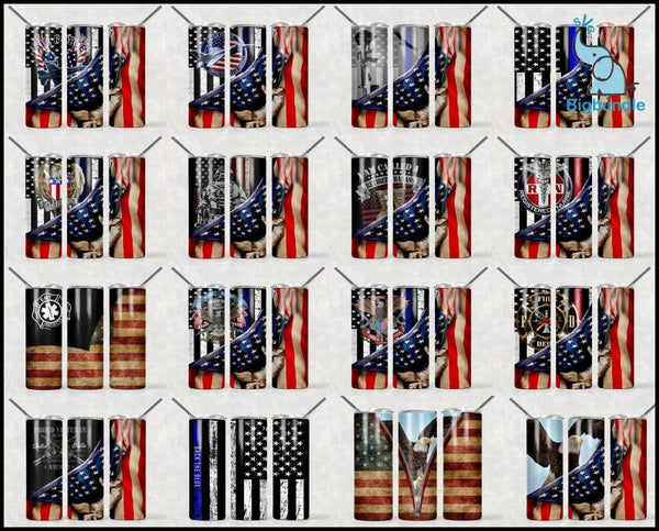 Bundle Of 23+ Army Veteran Nurse Fire Fighter Usa Flag Sublimation Designs Downloads Svg