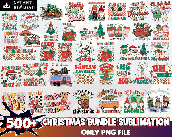 Christmas Sublimation PNG Bundle, Christmas png bundle, Christmas Big Svg Bundle, Christmas Svg Bundle, Cricut File, Christmas Png