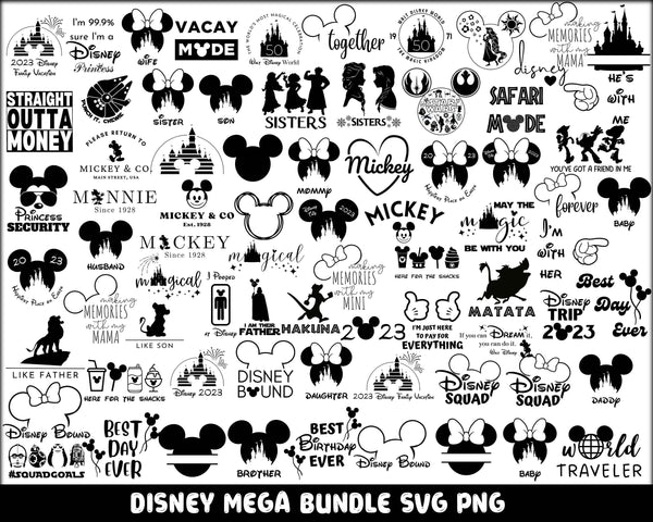 New Disney Bundle, Fun Disney bundle, Disney svg bundle, Big bundle SVG and for cricut files