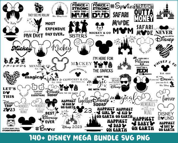Disney Bundle, Fun Disney bundle, Disney svg bundle, Big bundle SVG and for cricut files