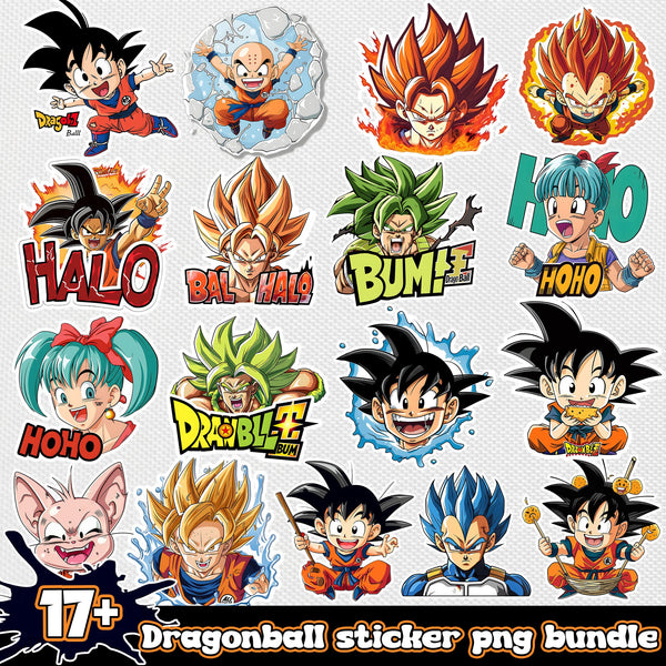 Dragonball sticker png bundle