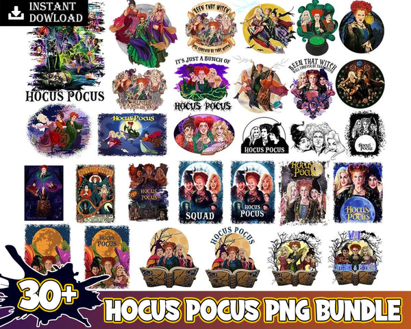 30+ Halloween Png, Hocus Pocus Bundle Png, Sublimation Design,  Png Files for Cricut, Immediately Download