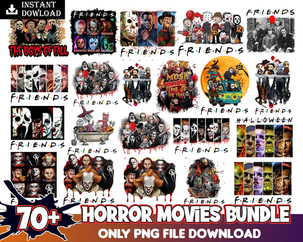 Halloween Character Bundle, Horror Halloween Png, Horror Movies Bundle, Character Halloween Movie