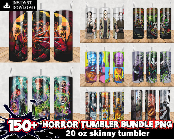150+ Horror Tumbler Bundle, Halloween Png, Sublimation Design, Download, Png files for cricut