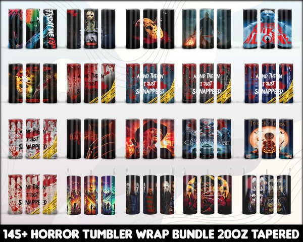 145+ Horror Tumbler Bundle, Halloween Png, Sublimation Design, Download, Png files for cricut