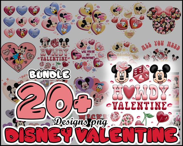 Disney vanlentine's day svg , Mickey Valentine's bundle, Cutting Image, File Cut , Digital Download - VLT30122203