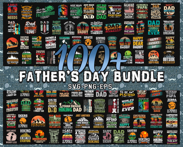 100+ Father's Day Bundle, Dad Svg Dad png Bundle, Father's