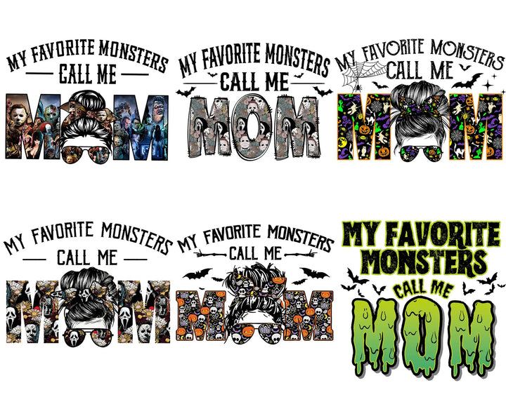 My favorite monster call me mom horror bundle png
