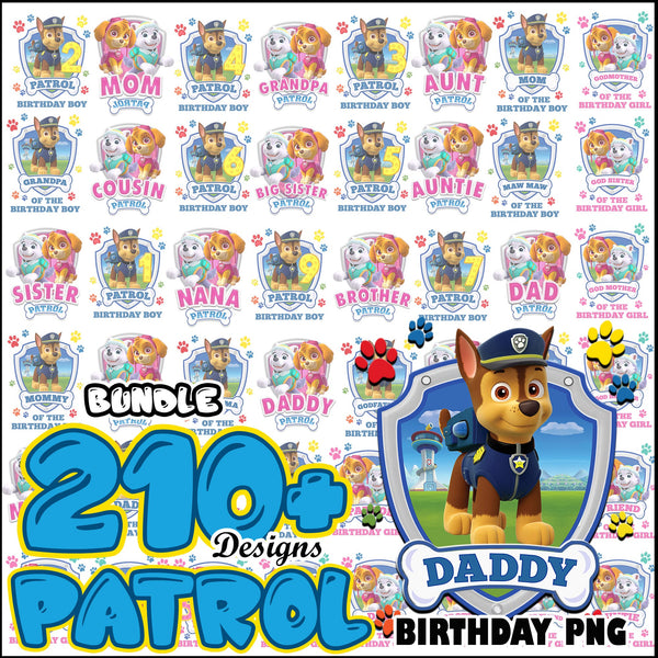 Paw patrol birthday bundle png