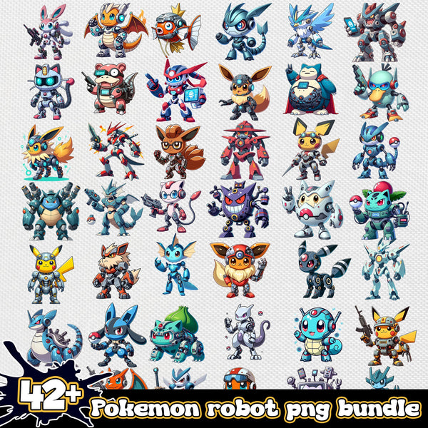 Pokemon robot png mega bundle