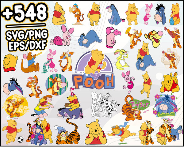 540+ Files Winnie The Pooh svg, Winnie The Pooh bundle, Disney Svg, Pooh Bear svg, trigger svg, igor, piglet svg