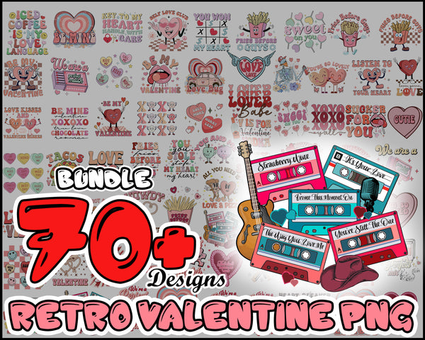 Retro Valentine Bundle PNG, Retro Valentine Png, Western Valentine Png, Howdy Valentine, Happy Valentine's Day Png
