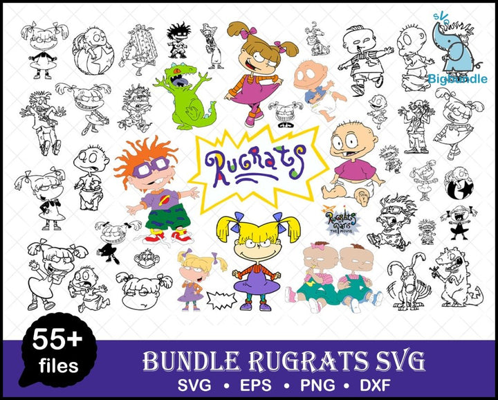 Rugrats Svg Bundle Tommy Chuckie Finster Rugrats Set Rugrats Svg Digital Hub 9694