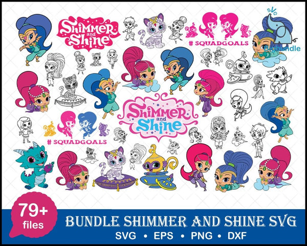 Shimmer And Shine Svg Bundle Digital Download Clipart Pack Cricut Svg