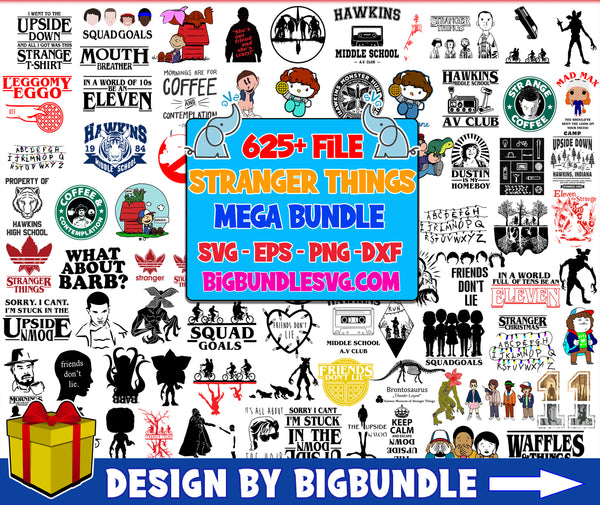 625 Stranger Things SVG Bundle, Stranger Things PNG Bundle, Stranger Things Bundle, Stranger Things Cut Files, Stranger Things Prints